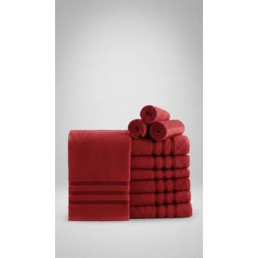 Imagem de Kit 10 Toalhas Rosto 45x70 Algodão 280g/ - Congratulations Store