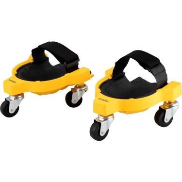 Imagem de Joelheira de Proteção 7019050000 com Rodas Estrutura em ABS Amarelo e Preto Vonder