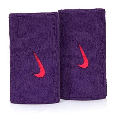 Imagem de NIKE MUNHEQUEIRA SWOOSH DOUBLEWIDE WRISTBANDS PURPLE/ACTION