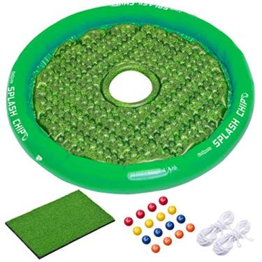 Imagem de GoSports Jogo de golfe flutuante Splash Chip – Inclui alvo de lascas, 16 bolas de golfe de espuma, 1 tapete de lascar e cordas de amarração