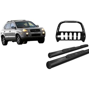 Imagem de Kit Quebra mato C/CHAPA+estribo OVAL preto Tucton até 2016