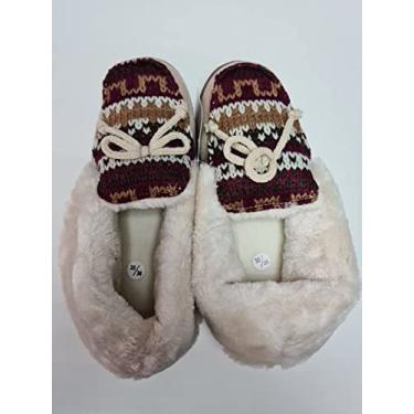 Imagem de Pantufa Sapato Feminino Lili Premium Liang F7028. Tamanho:35-36;Cor:Bege Estampa
