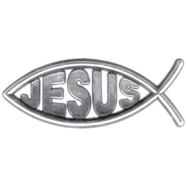 Imagem de Emblema Peixinho Com Jesus Crom Fiat Idea