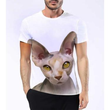 Imagem de Camisa Camiseta Gato Raça Sphynx Sem Pelos Felino Pet Hd 5 - Estilo Kr