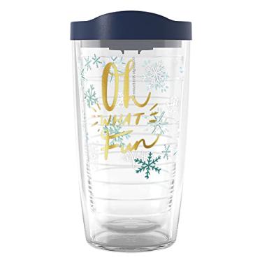 Imagem de Tervis Copo isolado de parede dupla EttaVee Oh What Fun Holiday Made in USA 473 g, clássico