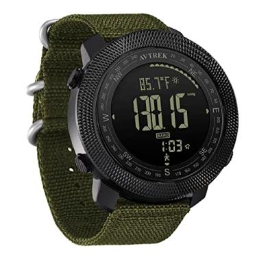 Imagem de Relógio de pulso masculino NORTH EDGE Apache para esportes ao ar livre, relógio inteligente multifuncional para natação militar militar relógios altímetro barômetro bússola impermeável 50 m, Verde
