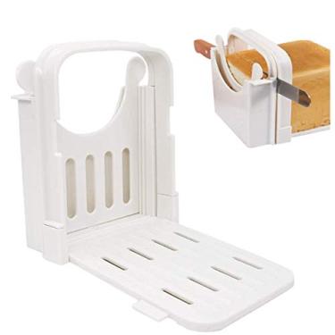 Imagem de Fatiador de pão fatiador de pão dobrável com 5 moldes de espessura diferentes, adequado para sanduíche de pão caseiro