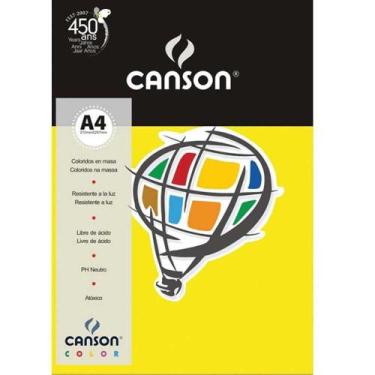 Imagem de Papel Canson A4 Amarelo 180G 10 Folhas - Canson