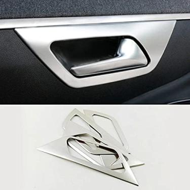 Imagem de JIERS Para Peugeot 3008 GT 5008 2017-2021 LHD, tampa de tigela de maçaneta de porta de aço inoxidável decoração de interiores acessórios de carro estilo