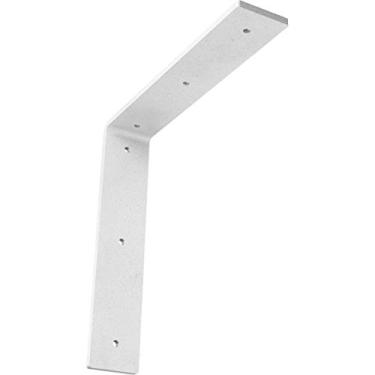 Imagem de Ekena Millwork BKTM02X10X10HAHWH Suporte de aço Hamilton, 5" L x 10" P x 10" A, branco martelado