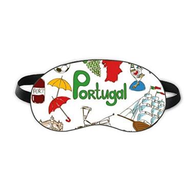 Imagem de Portugal Landscap Animals Bandeira Nacional Dormir Eye Shield Soft Night Vlindfold Shade Cover