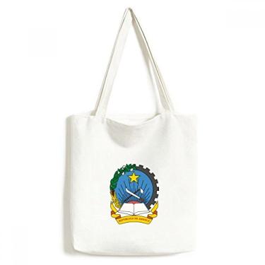 Imagem de Bolsa de lona com emblema nacional Luanda Angola bolsa de compras casual