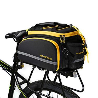 Imagem de C/H Bolsa para rack de bicicleta refletiva para assento traseiro de bicicleta, bolsa de bagagem, bolsa de viagem para ciclismo, rack Panniers impermeável com capa de chuva
