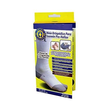Imagem de Meia Ortopédica para Joanete Pro-Hallux, Ortho Pauher, Branco, Pequeno
