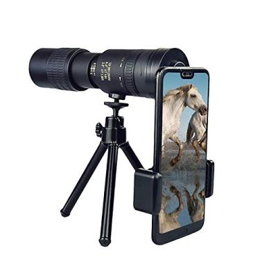 Imagem de 4K 10-30X25mm Super Telephoto Zoom Monocular Telescope Portátil À Prova D 'Água para Viagem na Praia Observação de Pássaros Acampamento Caminhada Preto
