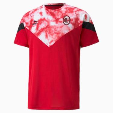 Imagem de Camiseta Puma Ac Milan Iconic Mcs Football Masculina - Vermelho E Pret