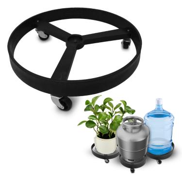 Imagem de Suporte para Botijão de Gás de Cozinha com Rodizio Giratório de 30mm