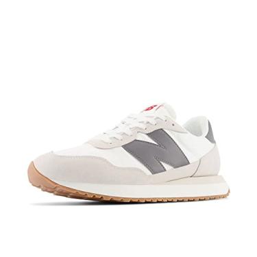 Imagem de New Balance Tênis masculino 237 V1, Branco/Castlerock, 9.5
