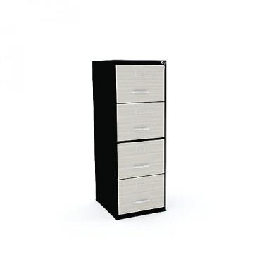 Imagem de Gaveteiro Arquivo 4 Gavetas Maxxi Pandin Móveis Preto/nogueira Casablanca