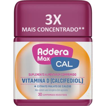 Imagem de Suplemento Alimentar Addera Max Cal Vitamina D 30 Comprimidos 30 Comprimidos