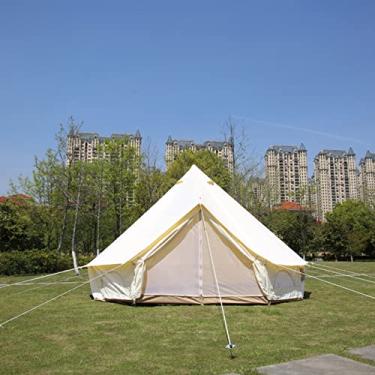 Imagem de Barraca de acampamento, grande tenda Yurt da Mongólia Barracas de acampamento Bell para 5-8 pessoas ao ar livre Tenda indiana Bell Tendas familiares para família, viagens autônomas, caminhadas feitas