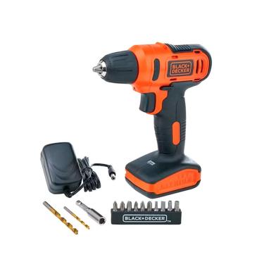 Imagem de Black+Decker Parafusadeira / Furadeira 3/8" (10mm) 12V Íon de Lítio com 13 Acessórios - Bivolt