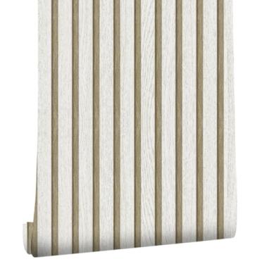 Imagem de myforHD Papel de parede descasque e cole a grade de madeira, papel de parede autoadesivo, papel de contato de madeira sintética, papel de parede autoadesivo, película de vinil de PVC removível à prova