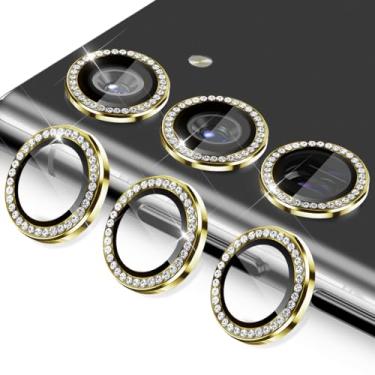Imagem de TIUYAO Protetor de lente de câmera para Samsung Galaxy S24 Plus, capa de lente de anel de liga de alumínio de vidro temperado com [bandeja de instalação] [ferramenta de remoção] Adequado para Samsung