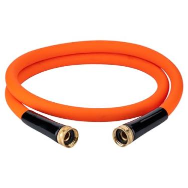 Imagem de EASTRANS Mangueira de jardim fêmea para fêmea 1,5 m x 5/20.3 cm, mangueira de água curta resistente com conector de latão sólido de 3/10.2 cm, flexível, leve, durável