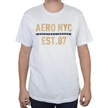 Imagem de Camiseta Masculina Aeropostale MC Estampada Branco - 87701-Masculino