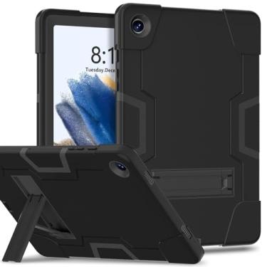Imagem de Compatível com Samsung Galaxy Tab A9 Plus SM-X210/216/X218 Capa de silicone para tablet com suporte, capa protetora robusta à prova de choque para serviços pesados(Black)
