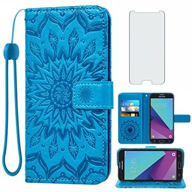 Imagem de Capa de telefone para Samsung Galaxy J7 Prime 2017 J 7 Skypro Sky Pro J7V V S727VL carteira com protetor de tela de vidro temperado capa flip fina suporte para cartão celular Glaxay Halo 7J Perx