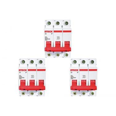 Imagem de Kit C/3 - Disjuntor Steck Din Tripolar 16A Sd63 3Ka