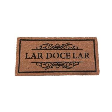 Imagem de Capacho Retangular Fibra De Coco Base PVC 70x33cm - Komeco, Lar Doce L