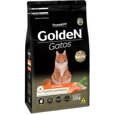 Imagem de Ração Golden Gatos Castrados Adultos Sabor Salmão 3 kg - PREMIER