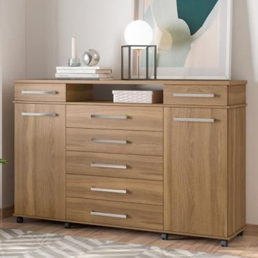 Imagem de Cômoda London 2 Portas 7 Gavetas 1,70 m - Comoda para Quarto - Demobil