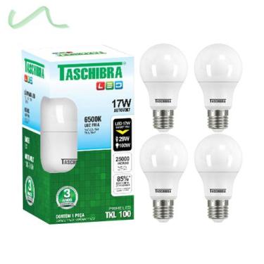Imagem de 4 Lâmpadas Led Taschibra Tkl100 17w Bivolt 6500k Luz Branca