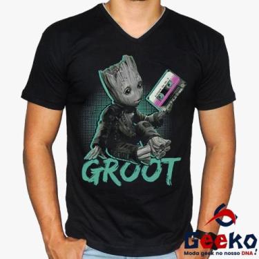Imagem de Camiseta Groot 100% Algodão Guardiões da Galáxia  Guardians of The Gal