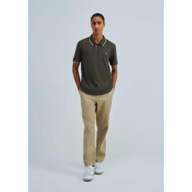 Imagem de Camisa Polo Básica Masculina Em Malha Piquet - Hering, M, Verde milita