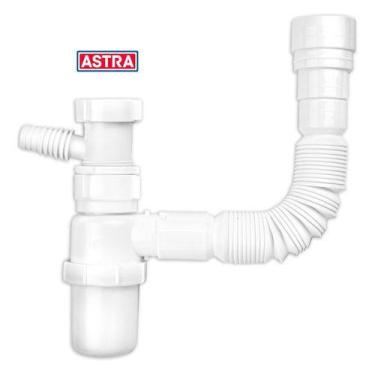 Imagem de Kit Adaptador para Maquina de Lavar Louça e Sifão com Copo Branco - As