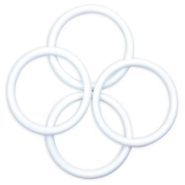 Imagem de Argola de Plástico Ritas 80mm - 36 unidades, Branca