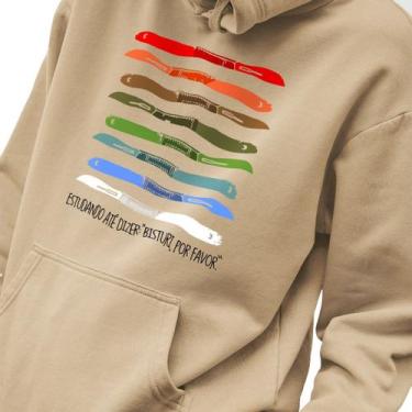 Imagem de Blusa Moletom Masculino Estampado Bisturi por Favor em Algodão Fio 30.