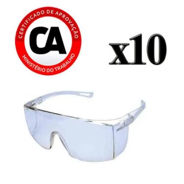 Imagem de Oculos De Seguranca Incolor Sky Rio De Janeiro Kit 10 Peças - DELTA