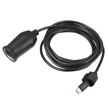 Imagem de Hihaha Adaptador de isqueiro 9V/cabo conversor de isqueiro macho USB tipo C para carro RV/plástico ABS durável 304 cm / 1 peça preto