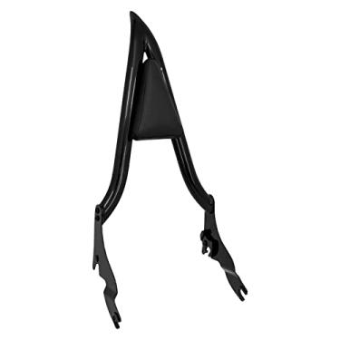 Imagem de HCmotorku Encosto de passageiro destacável para motocicleta Sissy Bar com almofada adequada para Harley Touring Road King Street Glide Electra Glide Road Glide FLHR FLHX FLHT FLTR 2009-2023 (Preto