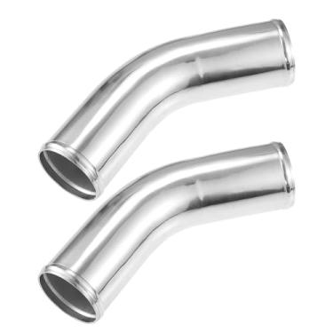 Imagem de ACROPIX 76 mm 7.6 cm OD 10.2 cm 100 mm comprimento da perna tubo universal de liga de alumínio para carro tubo intercooler tubo curva 45 graus cotovelo admissão de ar tubos - pacote com 2