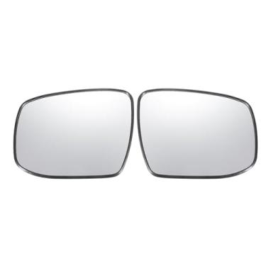 Imagem de X AUTOHAUX Par de reposição de vidro retrovisor esquerdo direito do carro com placa de suporte vidro branco não aquecido para Honda Jazz Fit 2020-2021