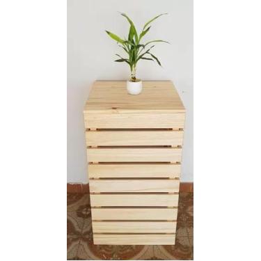 Imagem de Capa para botijão a gás de madeira maciça 45x45x60 - decore pinus