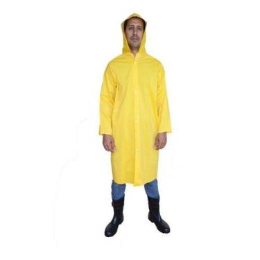 Imagem de Capa De Chuva Pvc Forrado Impermeável Epi Obras Bike Amarelo - BRASCAM