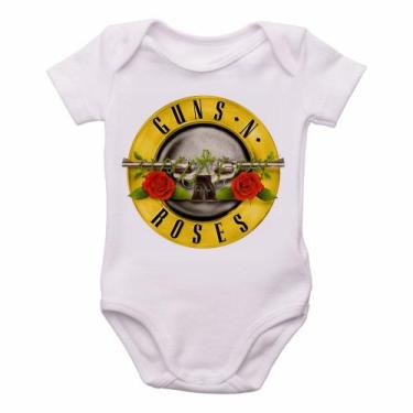 Imagem de body nenê criança roupa bebê Guns in Roses - Empório Dutra, GG  (9-13 